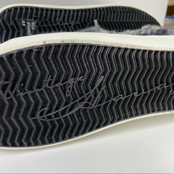 Vintage Havana faux snakeskin sherpa mules, 8.5 - Picture 7 of 14